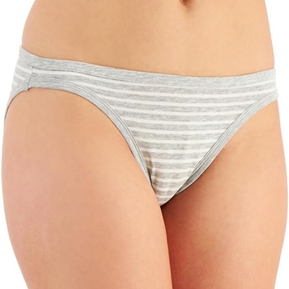 Jenni 3X 2pk panty striped gray white underwear